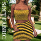 💥Textured Striped Suspender Top Short Skirt Set