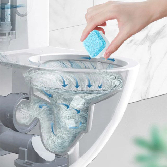 Toilet Cleaning Effervescent Tablets - No Need to Brush