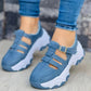 Chunky Soled Paneled Suede Cutout Sneakers