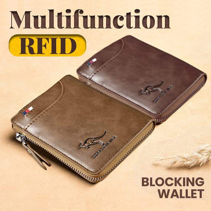 Men's Essentials-Multi-functional RFID Blocking Waterproof Durable PU Leather Wallet