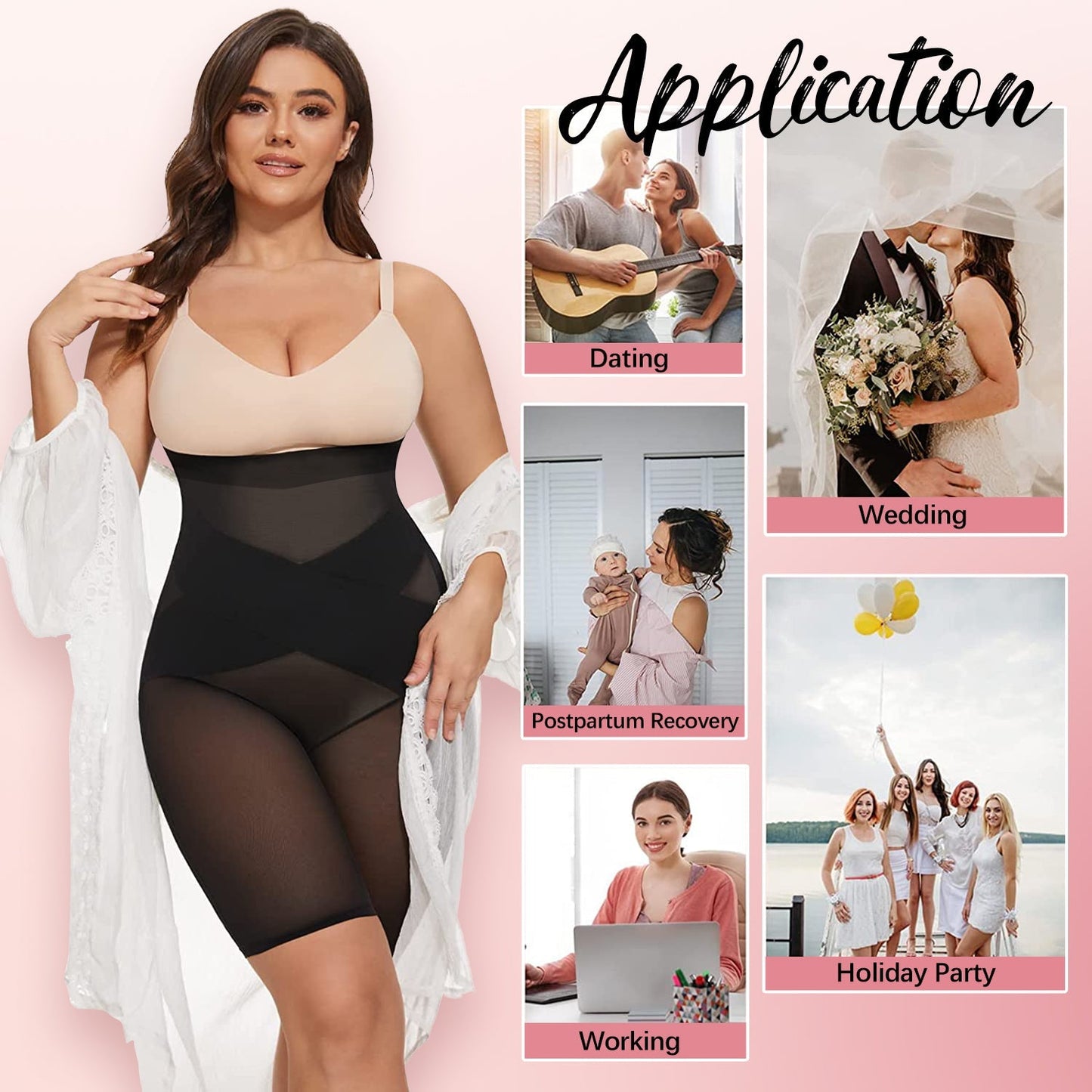 【2023 Upgrade】Cross Compression High Waisted Shaper
