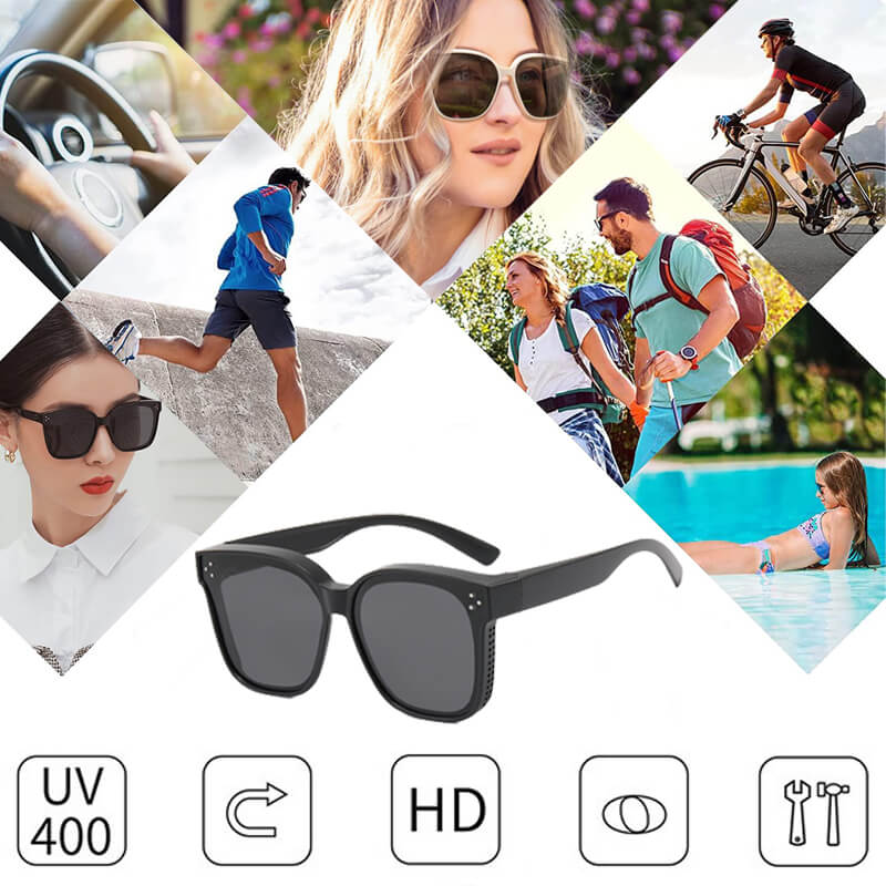 Polarized sunglasses for sun protection and myopia