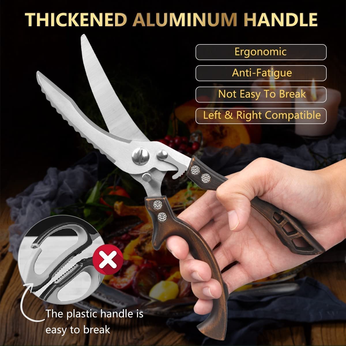 Heavy Duty Stainless Steel Bone-Cut Scissors