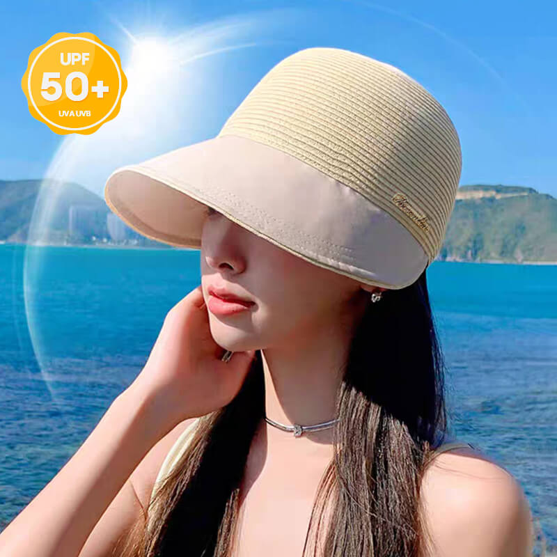 Hepburn style sunscreen cap in summer