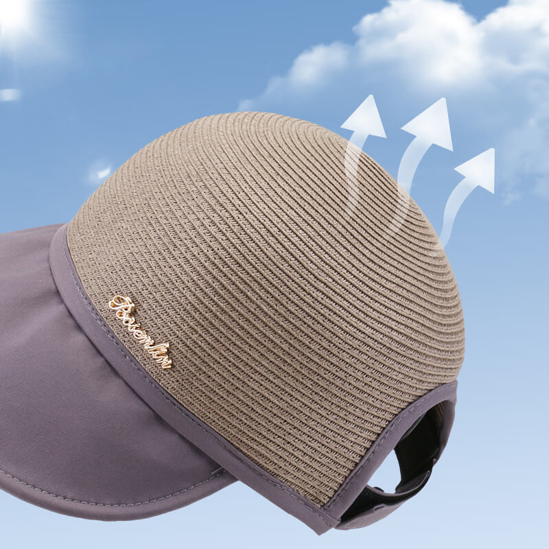 Hepburn style sunscreen cap in summer