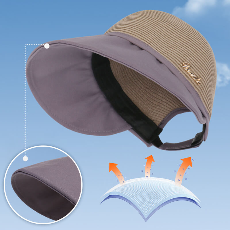 Hepburn style sunscreen cap in summer