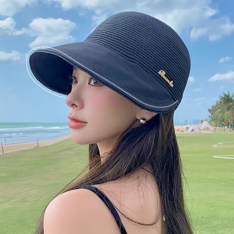 Hepburn style sunscreen cap in summer