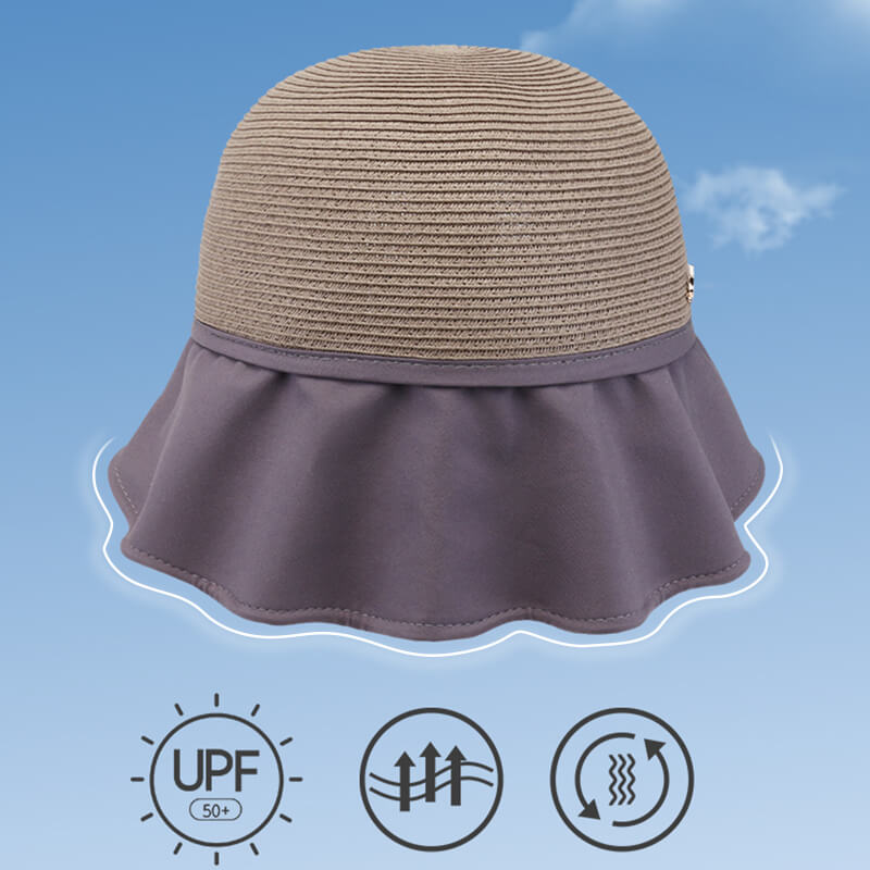Hepburn style sunscreen cap in summer