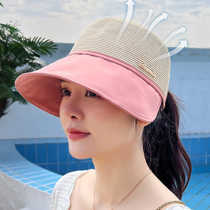 Hepburn style sunscreen cap in summer