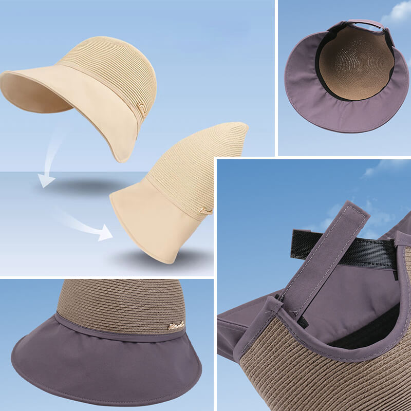 Hepburn style sunscreen cap in summer