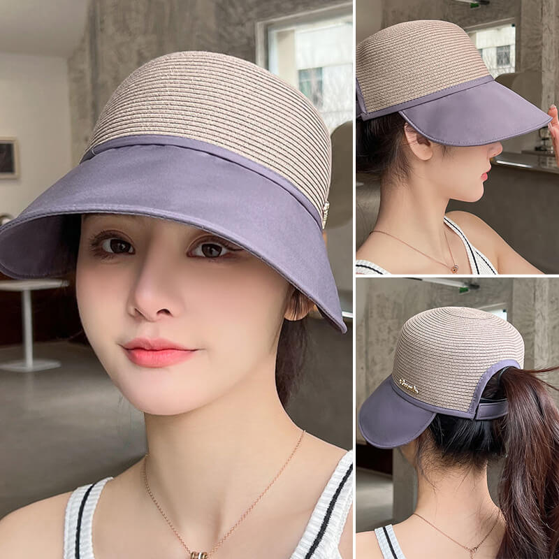 Hepburn style sunscreen cap in summer