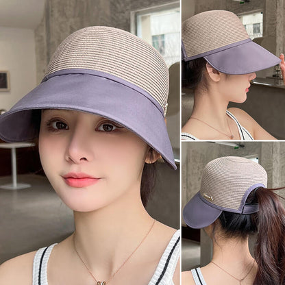 Hepburn style sunscreen cap in summer