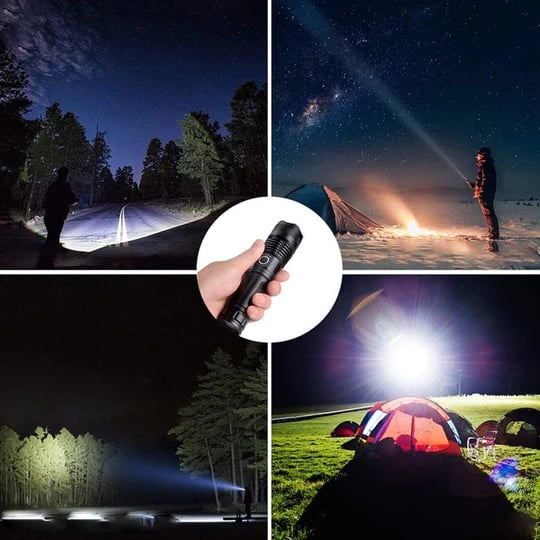 💥Limited Time Offer💥 LED Rechargeable Tactical Laser Flashlight 90000 High Lumens0