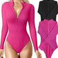 🔥HOT SALE - 49% OFF🔥Zip-Up Bodysuit-Free Shipping
