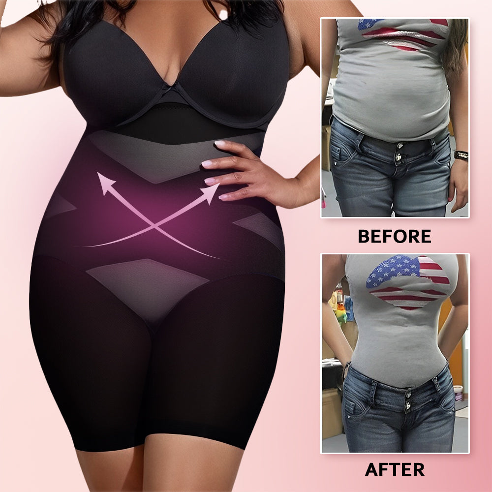 【2023 Upgrade】Cross Compression High Waisted Shaper