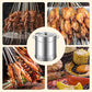 💥Smokeless steel grill bucket with aerospace grade material
