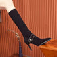 2023 winter new Korean temperament fine heel pointed female boots high-heeled fashion boots