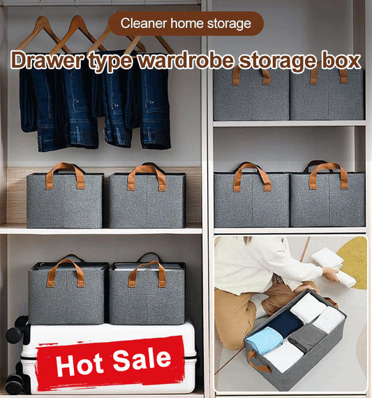 🎁Clearance Sale 49% OFF⏳Foldable Closet Storage Box [Electroplated Thickened Steel Frame