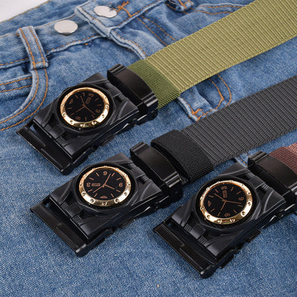 🎅🎄Christmas Early Sale 40% OFF🎄Men's Canvas Nylon Smooth Buckle Alloy Belt