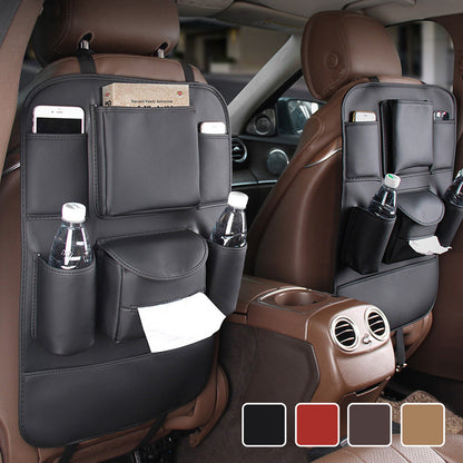 PU Leather Car Seat Back Organizer