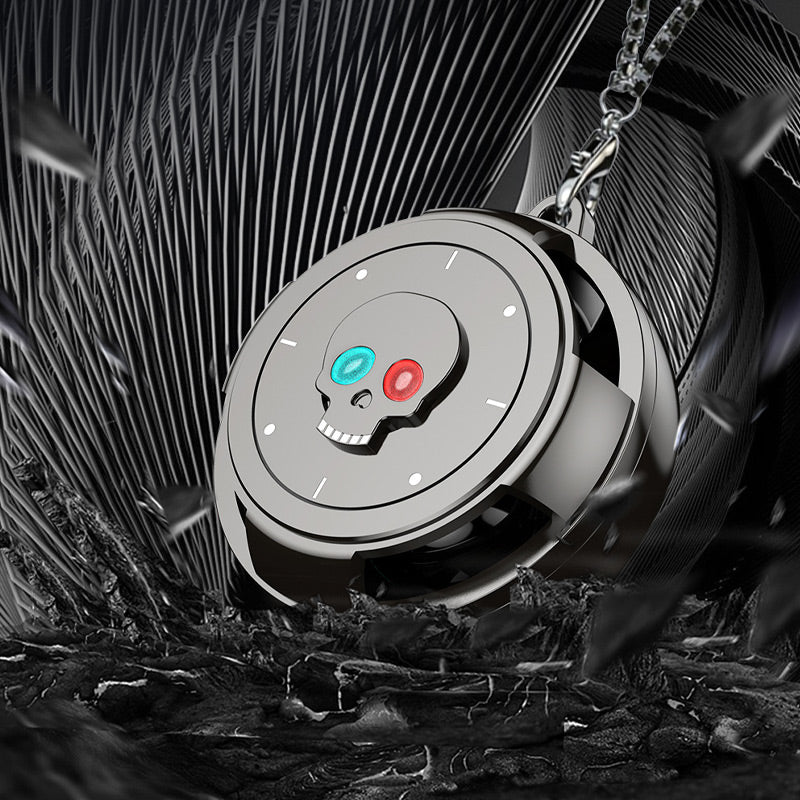 Skull Wireless Bluetooth Earphones With Metal Hanging Chain