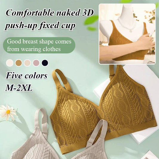 Seamless Wireless Elastic Lace Bra