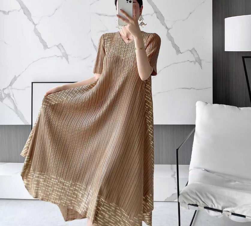 🌸Hot Sale 49% Off🌸Miyake Vintage Print Pleated Dress